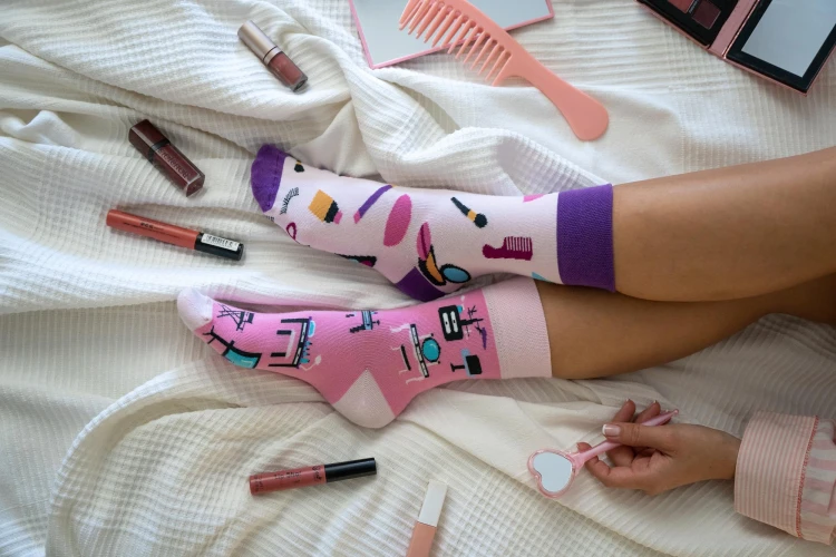 Make-up - kolorowe skarpetki - Spox Sox