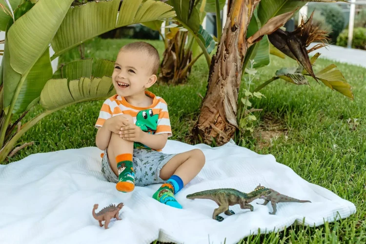 Skarpetki dinozaury dziecięce