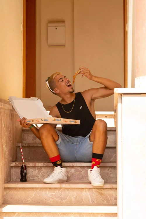 Pizza - kolorowe skarpetki - Spox Sox - lookbook.webp