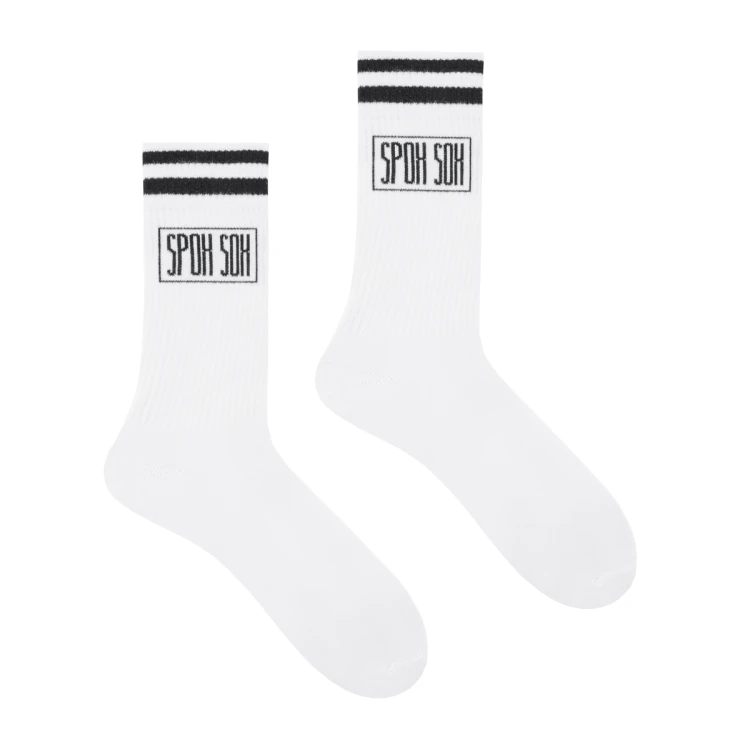 Streetwear crew white basic socks Spox Sox