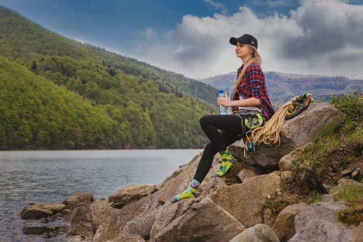 Over the hills (and forests) and far away - funny socks - Spox Sox